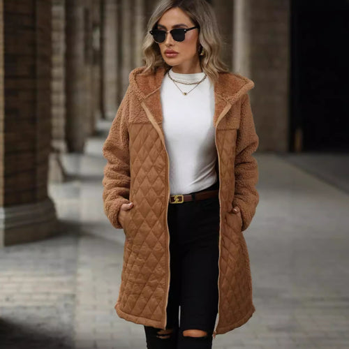 Damen Übergangsjacke mit kuscheligem Fleece und Kapuze Drune