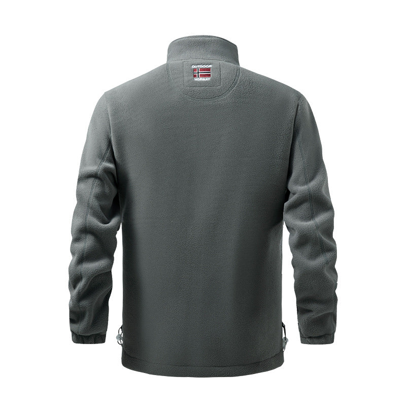 Damen Fleecejacke mit Stehkragen, windabweisender Struktur & verstellbarem Kordelzugsaum Drune