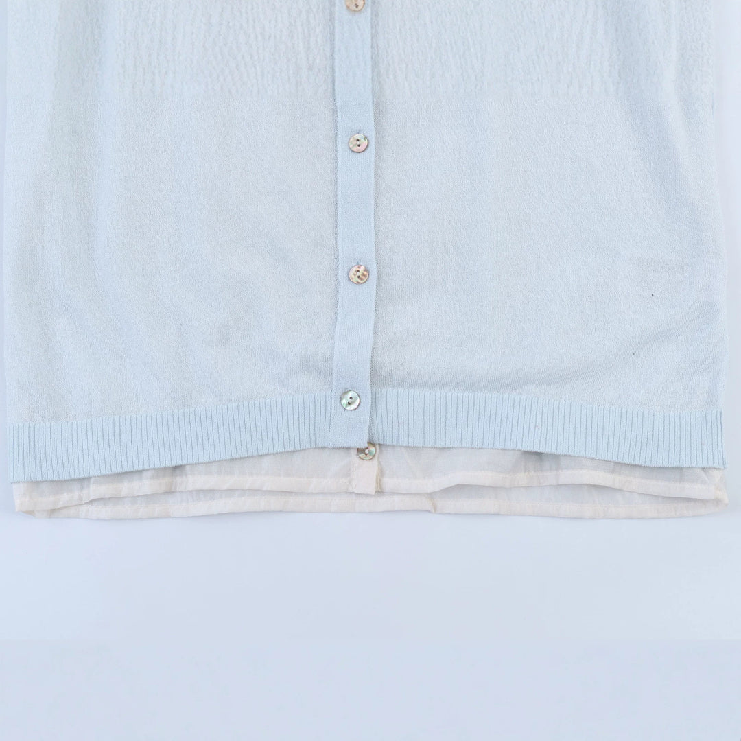Damen Feinstrick-Cardigan mit eingearbeitetem Blusenbesatz und Knopfverschluss Drune