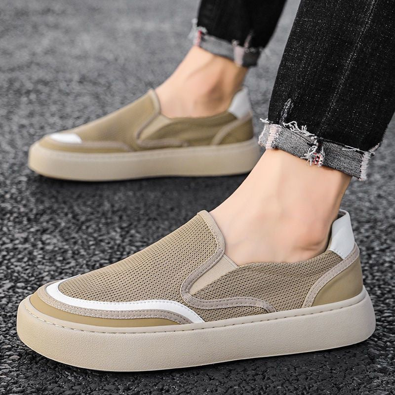 Herren Minimalistischer Strick-Slip-On mit reflektierenden Details und Komfortplateau Drune