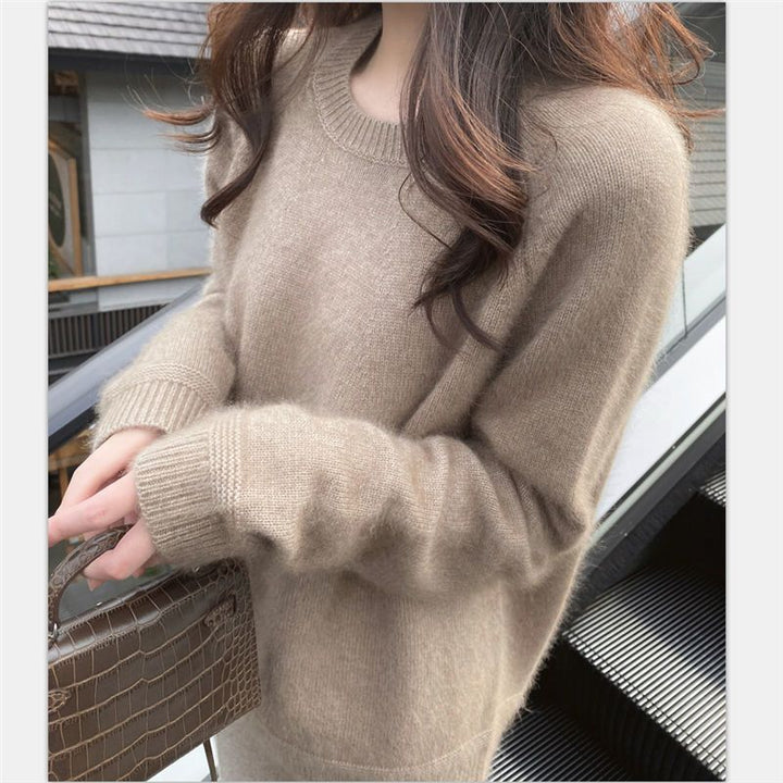 Damen Kaschmir Pullover mit feiner Rippstruktur und lässigem Schnitt Drune