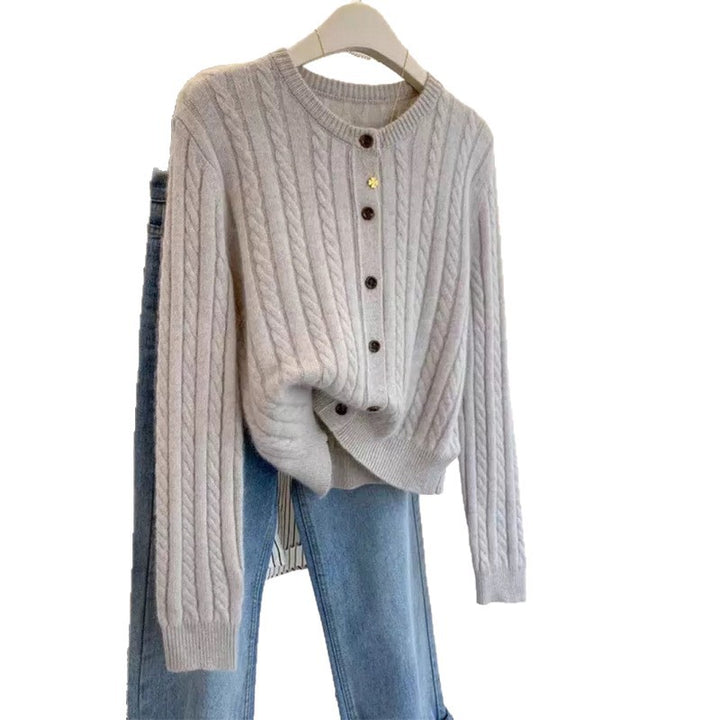 Damen Strickjacke mit Zopfmuster Drune