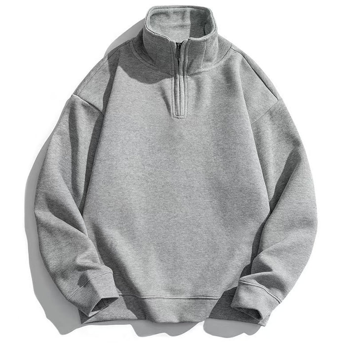 Unisex nan Halbzip-Sweatshirt mit Stehkragen und oversized Schnitt Drune