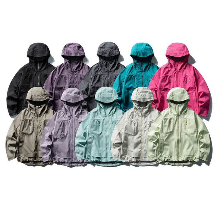 Unisex Technische Softshell-Fieldjacke mit verschweißten Nähten, vier Reißverschlusstaschen und verlängerter Rückenpartie Drune