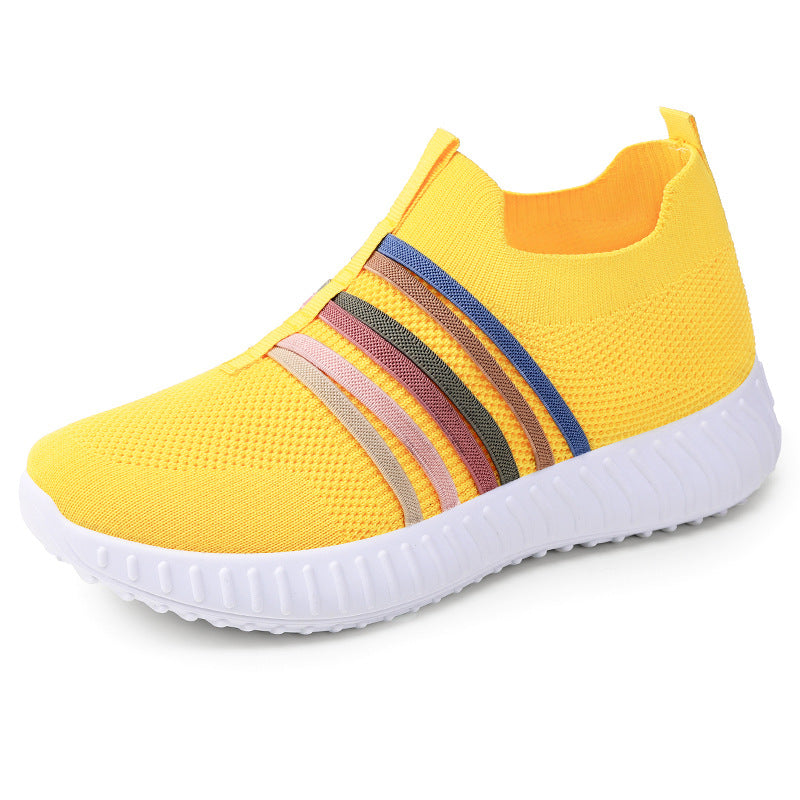 Damen Leichte und atmungsaktive Slip-On Sneakers mit elastischem Einsatz Drune