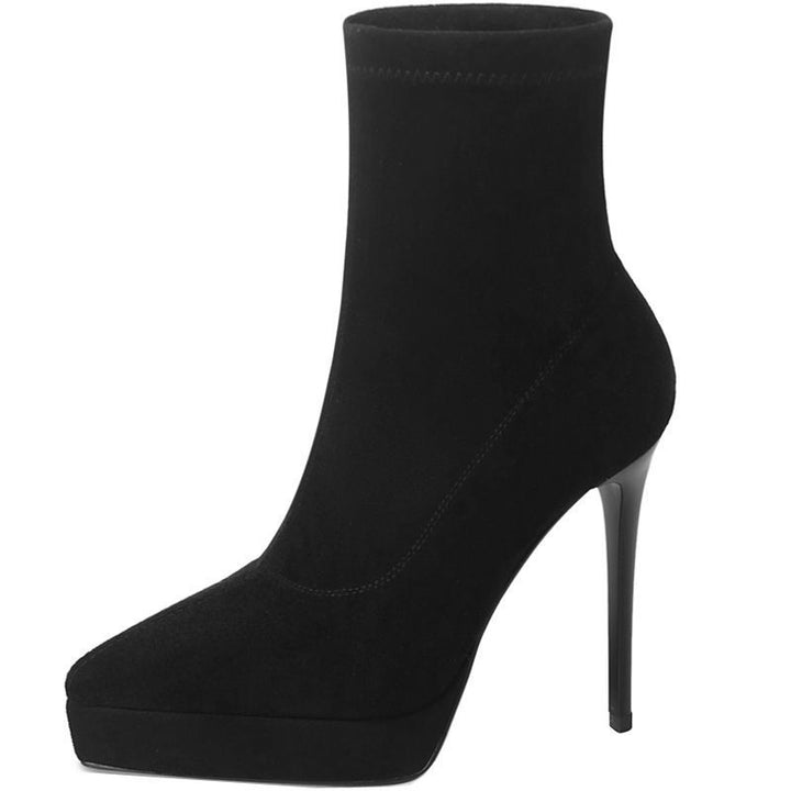 Damen Sock-Stiefelette mit Plateau und hohem Stiletto Drune