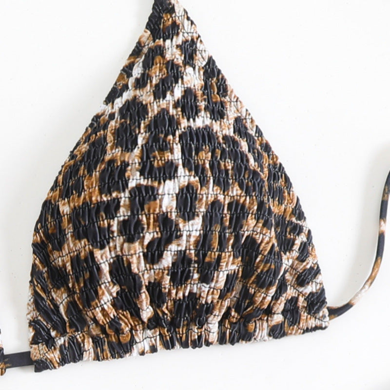 Damen Triangel-Bikini mit trendigem Animalprint und hohem Beinausschnitt Drune