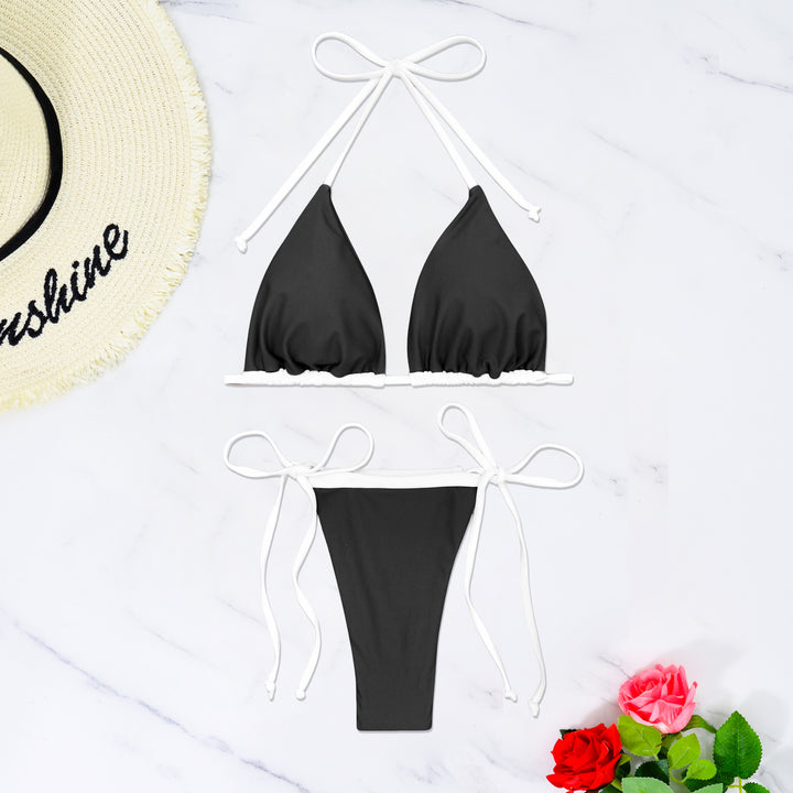 Damen Triangel-Bikini mit verstellbaren Schnürungen Drune