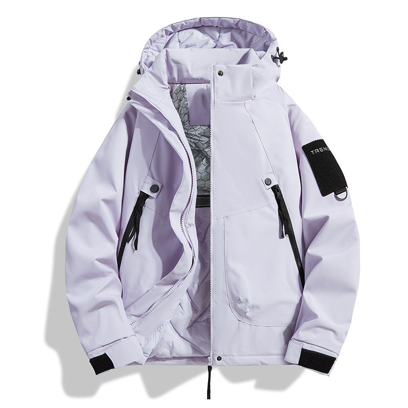 Herren Isolierte Kapuzen-Fieldjacke mit gesteppter Thermofütterung, winddichter Hülle & Utility-Taschen Drune