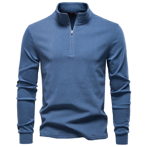 Herren funktionaler Sweatshirt mit hohem Kragen und kurzem Reißverschluss Drune