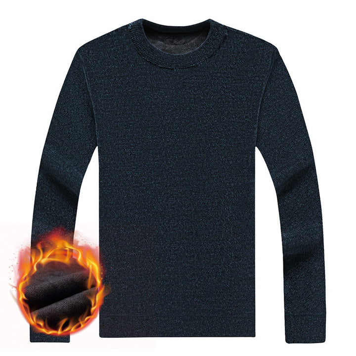 Herren Wärmender Rundhals-Pullover mit Fleece-Innenfutter Drune