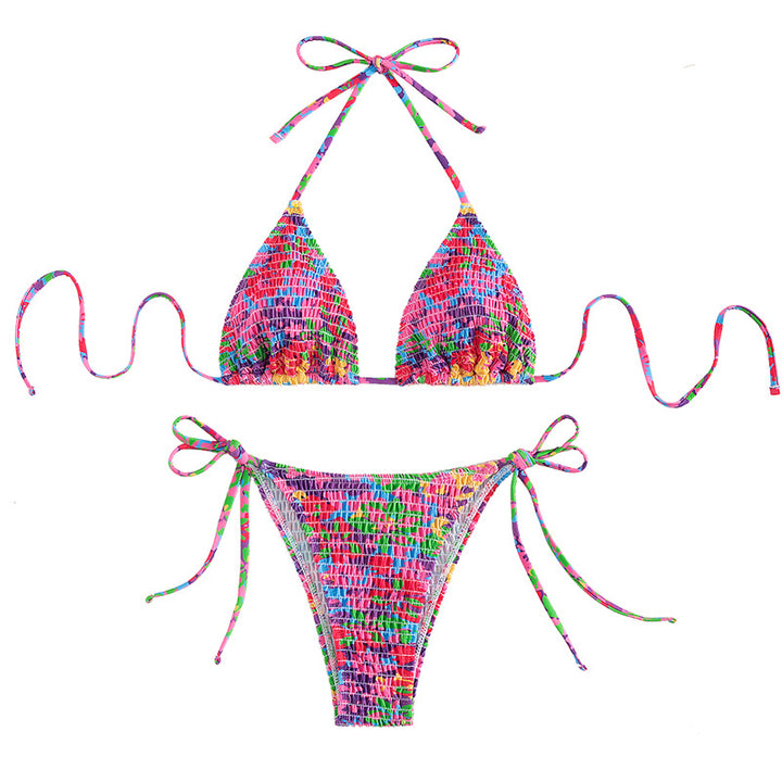Damen Bunte Triangle-Bikini Drune