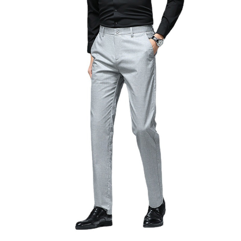 Herren Schmale Chino-Businesshose mit Bügelfalte und leichtem Stretch Drune