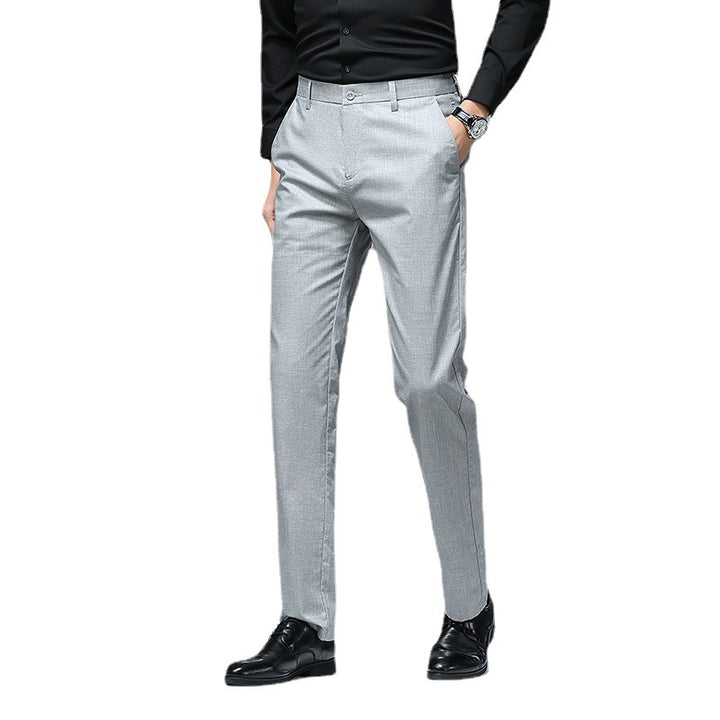 Herren Schmale Chino-Businesshose mit Bügelfalte und leichtem Stretch Drune