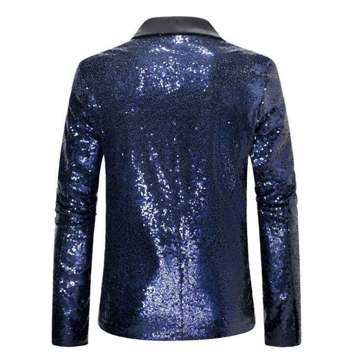Herren eleganter Pailletten-Blazer mit modernem Schnitt und schimmernden Akzenten Drune