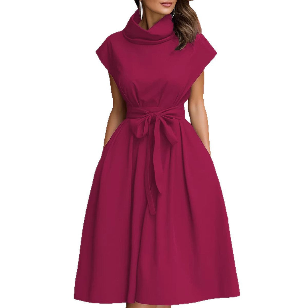 Damen Kleid mit schicker, geraffter Kapuze und praktischen Taschen Drune