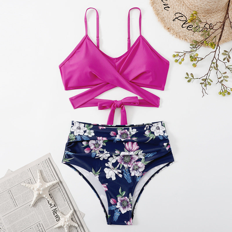 Damen Crop-Top Bikini-Set mit geflochtenem Design Drune