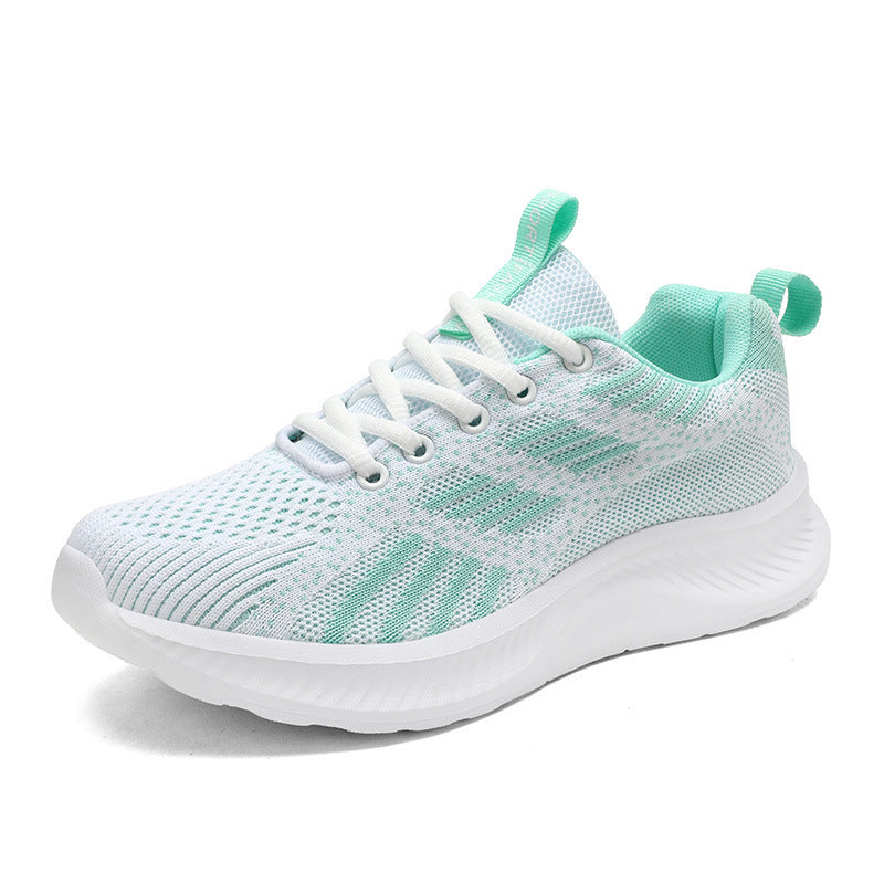 Damen nan ultraleichter Strick-Freizeitsneaker mit ergonomischer Dämpfungskernsohle und Zuglasche Drune