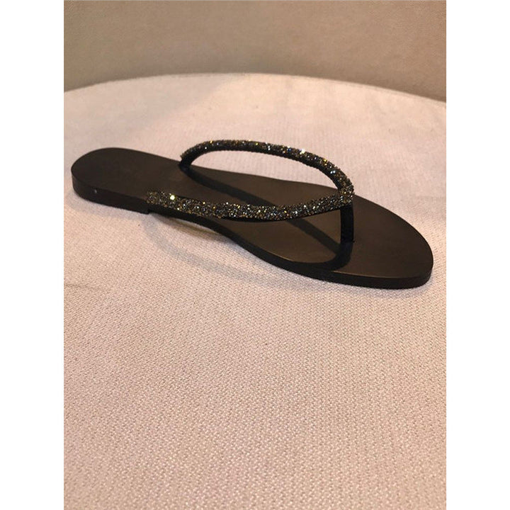 Damen Strandsandalen mit glitzerndem Riemendesign Drune