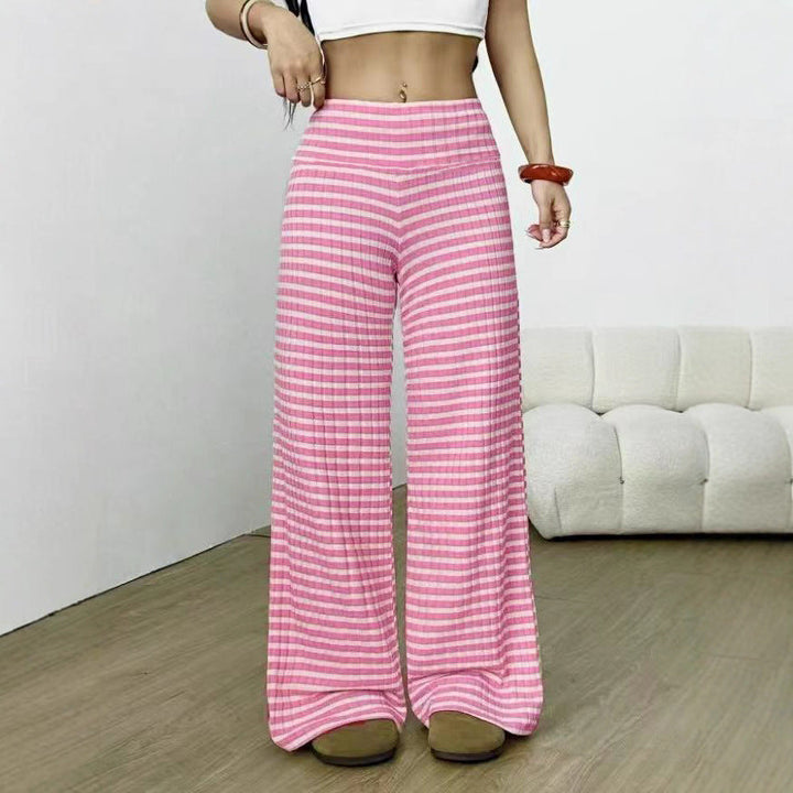 Damen elegante Karottenhosen mit Karo-Muster Drune