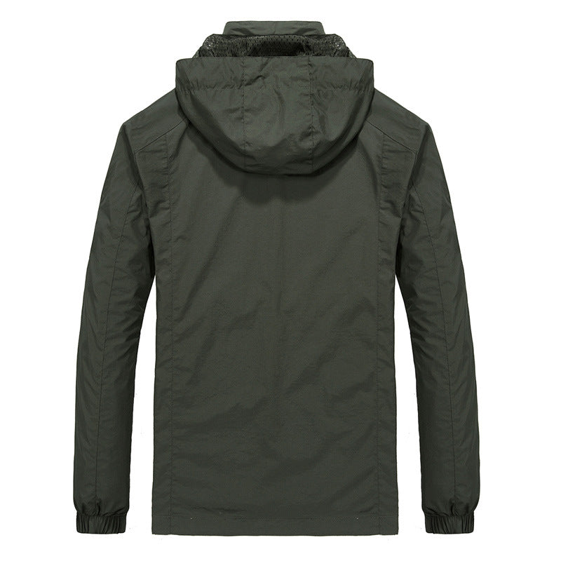 Herren Multifunktionale Outdoorjacke mit verstellbarer Kapuze Drune