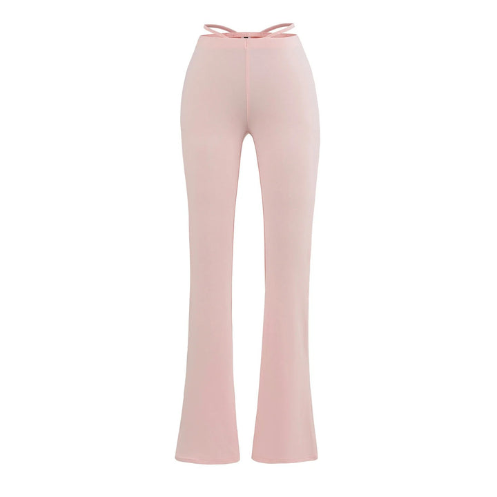 Damen elegante Flared-Hose mit hohem Bund und praktischen Seitentaschen Drune