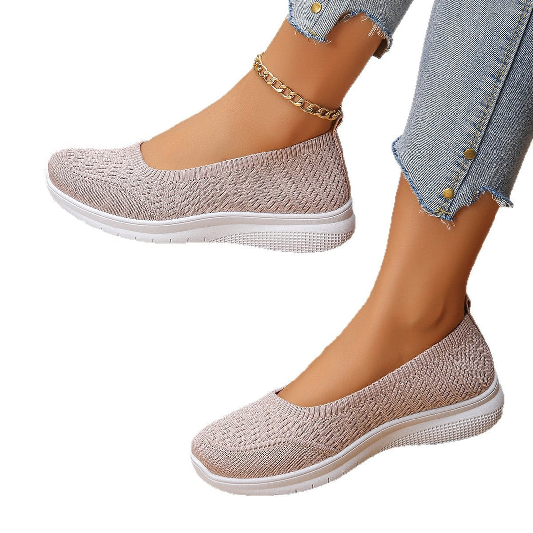 Damen Slip-On Freizeitschuhe mit atmungsaktivem Obermaterial Drune