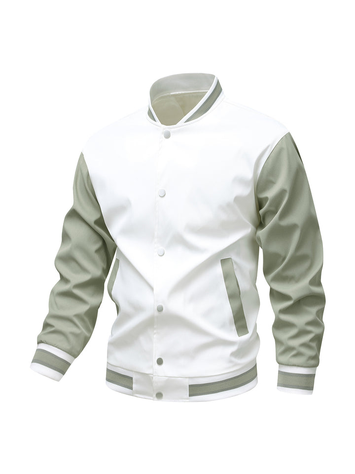Herren Collegiate-Bomberjacke im Varsity‑Stil mit Kontrastärmeln Drune