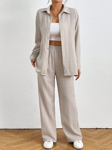Damen Leichtes und luftiges Zweiteiler-Set mit strukturiertem Design Drune