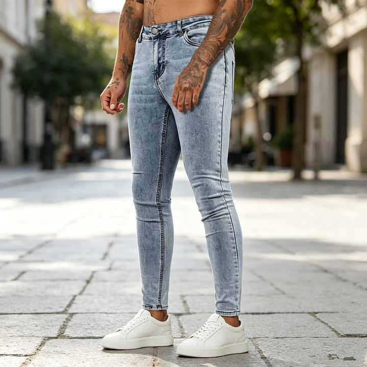 Herren Slim-Fit Denimhose Drune