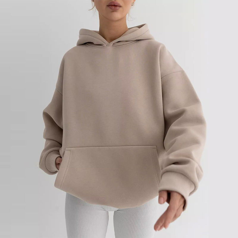 Damen Oversize Kapuzenpullover aus hochwertigem Baumwollmix Drune