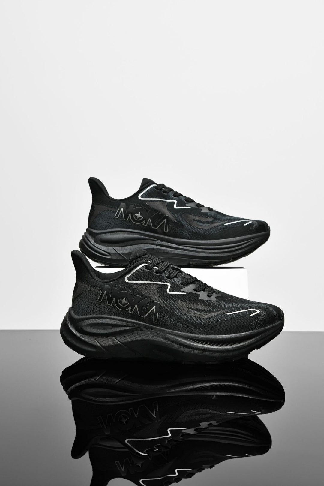 Unisex gedämpfte Hohlkern-Roadrunning Schuhe mit atmungsaktivem Strickoberteil und ergonomischer Plateau-Zwischensohle Drune