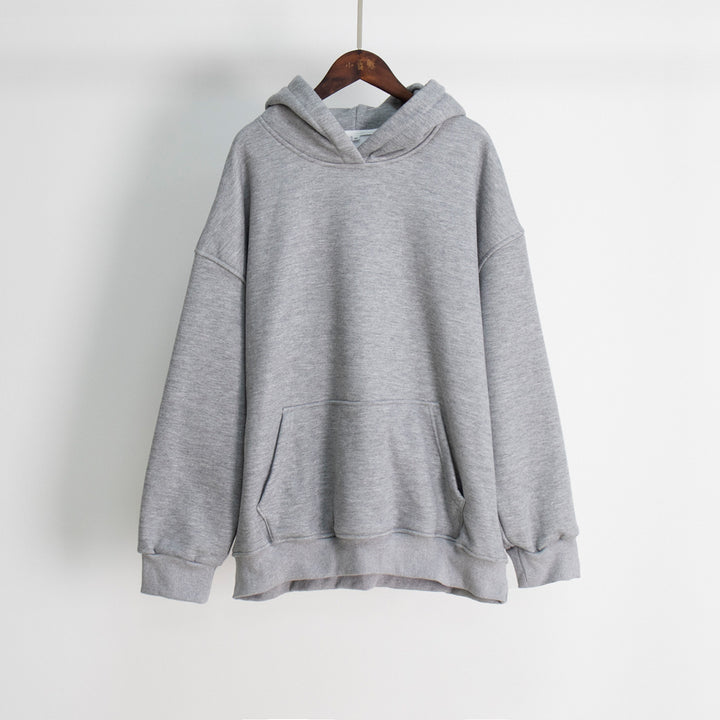 Damen Bequemer oversized Kapuzenpullover mit Kängurutasche Drune