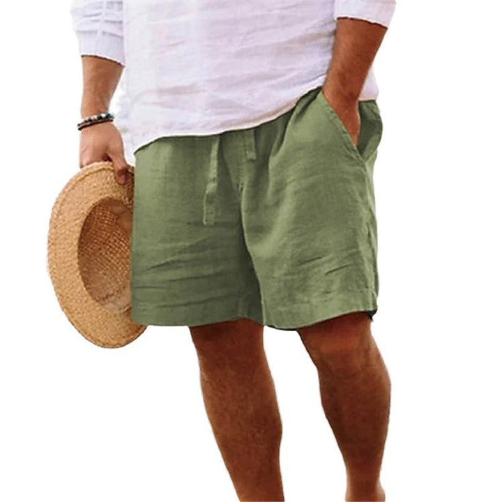 Herren luftige Leinen-Shorts mit elastischem Bund und praktischen Seitentaschen Drune