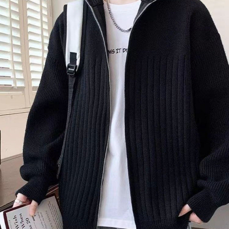 Herren Strickjacke mit modernem Schnitt und einzigartiger Rippenstruktur Drune