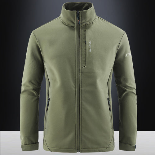 Herren Technische Softshelljacke mit winddichtem Shell, hohem Kragen und Reißverschlusstaschen Drune