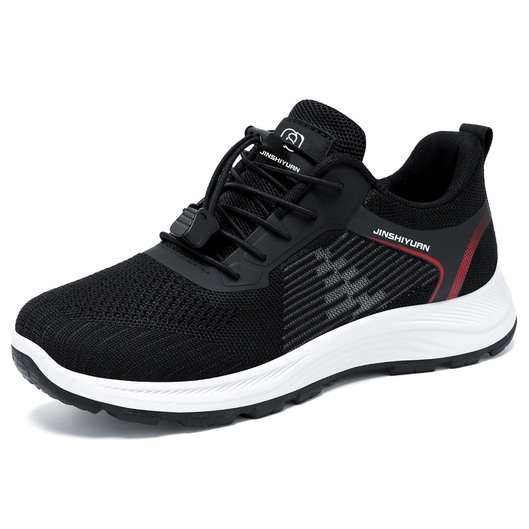 Damen nan ultraleichter Strick-Freizeitsneaker mit Schnellzugverschluss, verstärkter Fersenlasche und ergonomischer Wellen-EVA-Sohle Drune