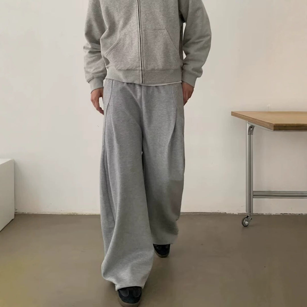Damen Modisches Oversized Hoodie und Weitbein-Hosen Set Drune