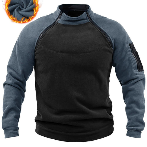 Herren Technischer Fleece-Pullover mit winddichter Frontpaneel und Armtasche Drune
