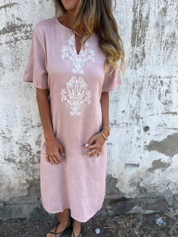 Damen Sommerliches Kleid mit aufwendiger Stickerei Drune