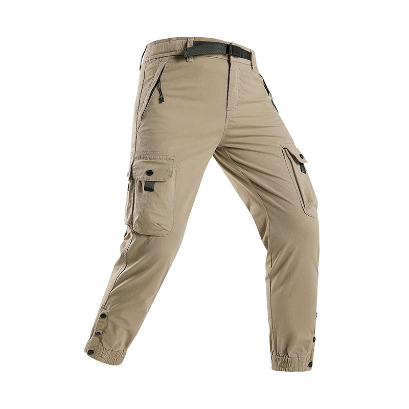 Herren technische Utility-Cargohose mit integriertem Webgürtel, Reißverschlusstaschen und verstellbaren Beinabschlüssen Drune