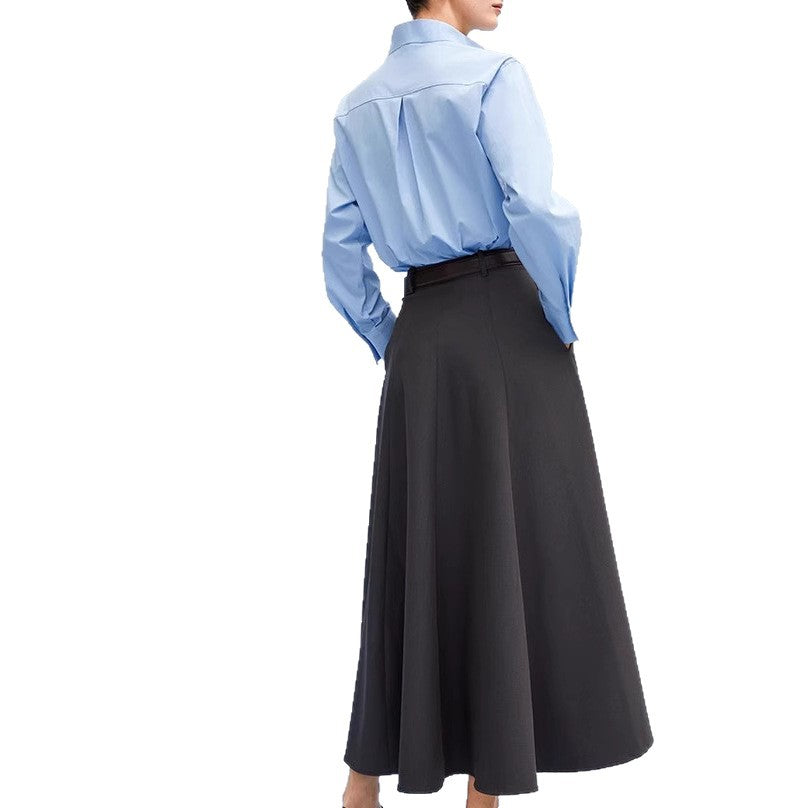 Damen Eleganter Maxirock mit Weit geschnittenem Design Drune