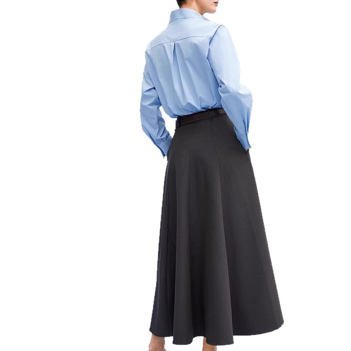 Damen Eleganter Maxirock mit Weit geschnittenem Design Drune