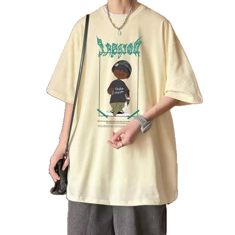 Damen oversized T-Shirt mit grafischem Print und lässigem Schnitt Drune