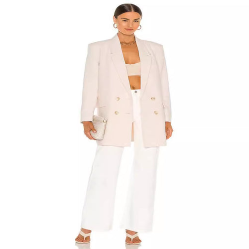 Damen Longline Oversize‑Blazer im Double‑Breasted Tailoring mit verlängertem Schnitt Drune