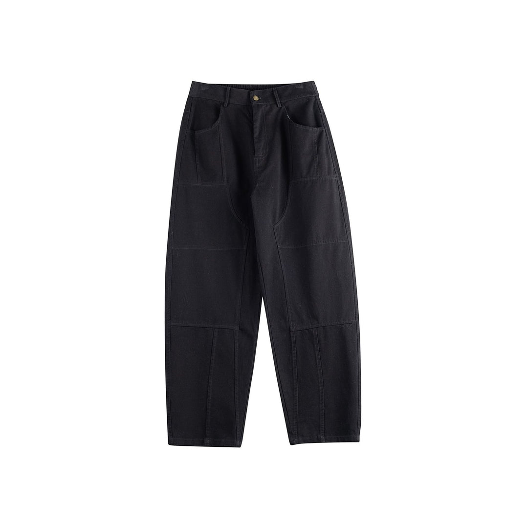 Damen Relaxed-Fit Workwear-Hose mit hoher Leibhöhe und aufgesetzten Taschen Drune