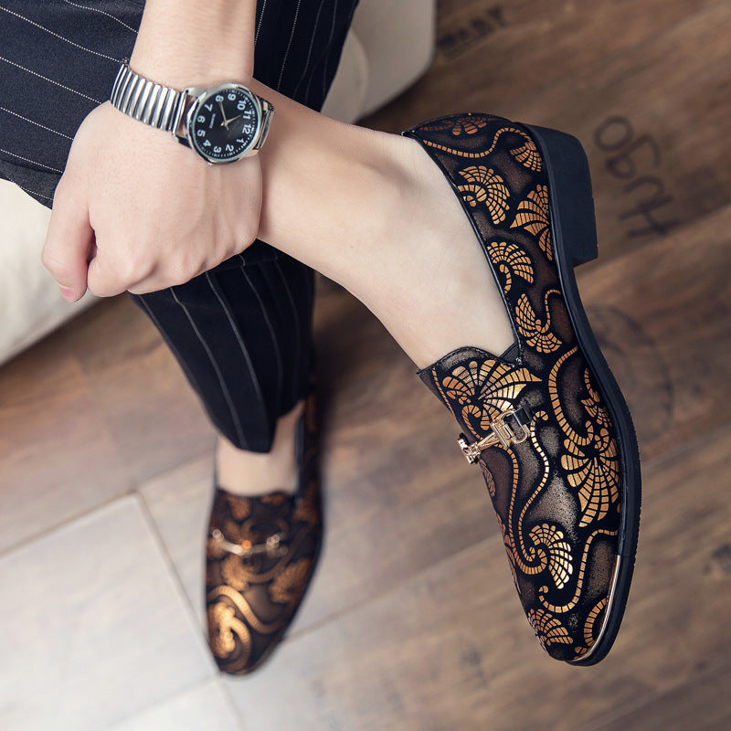Herren eleganter Slip-On Loafer mit dekorativem Metalldetail, spitzer Form und gepolstertem Komfortfußbett Drune