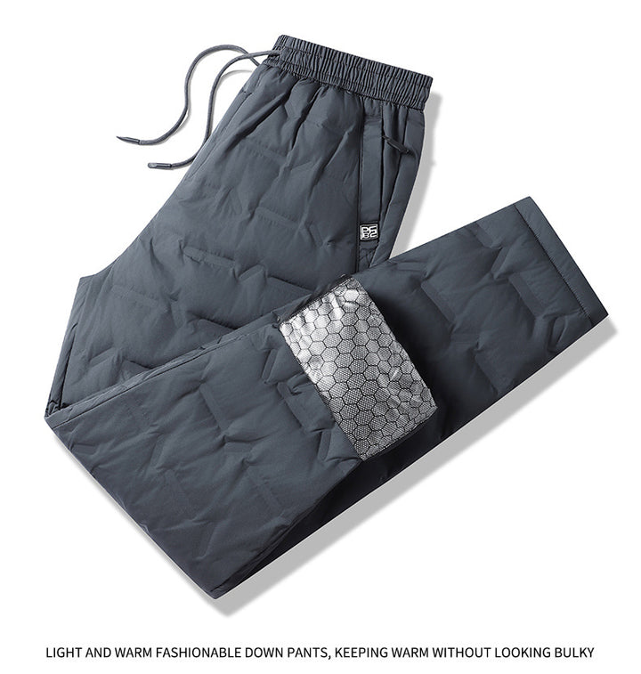 Herren Gepolsterte Thermohose mit Steppung, elastischem Bund und Reißverschlusstaschen Drune