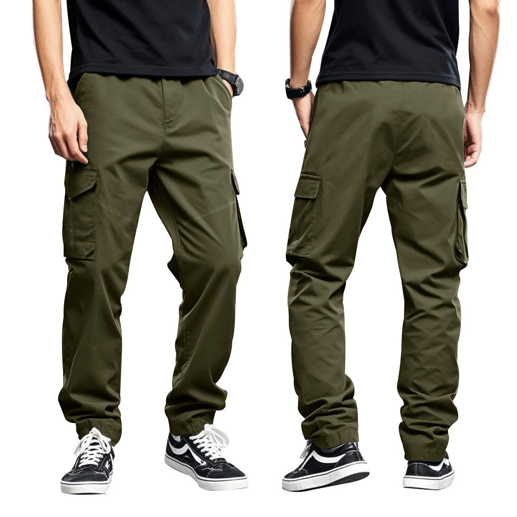 Herren Cargo-Hose mit vielseitigen Taschen und elastischem Bund Drune