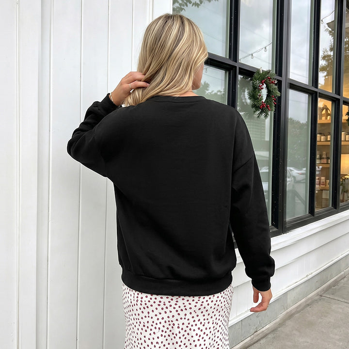 Damen Lässiger Pullover mit oversized Schleife Drune